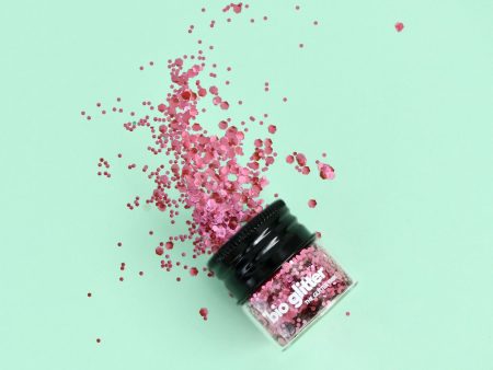 The Glitter Tribe - Biodegradable Glitter Glass Jar - Rose Pink (10g) Discount