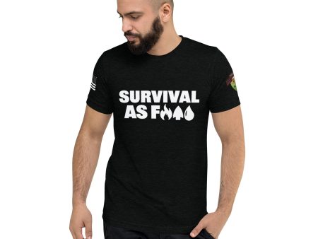 Survival AF Short Sleeve T-shirt - Black White For Discount