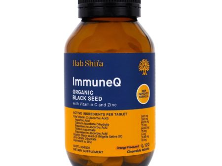 Hab Shifa - ImmuneQ Organic Black Seed Tablets with Vitamin C & Zinc (120 tablets) on Sale