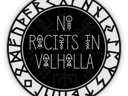 NO RACISTS IN VALHALLA Sticker Online now