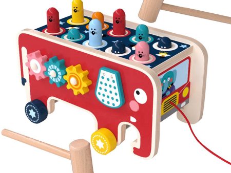 Bare & Co. - Wooden Toy - Elephant Whack-a-Mole with Xylophone Online Sale