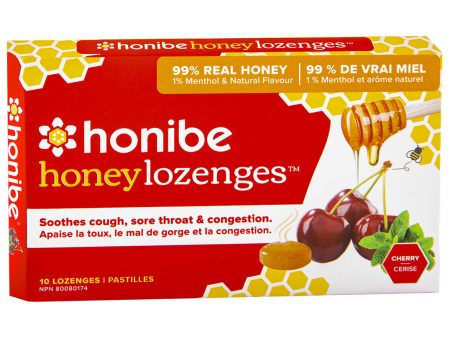 Honibe Pure Honey Lozenges Cherry with Menthol & Eucalyptus 10 Lozenges Online Hot Sale