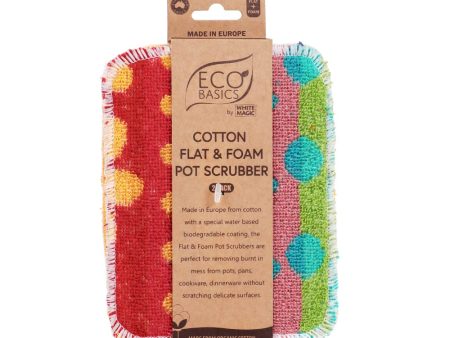 Eco Basics - Flat and Foam Pot Scrubber (2 Pack) on Sale