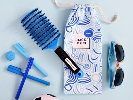 No Nasties - SLiCK KiDS Detangler Brush - Blue on Sale