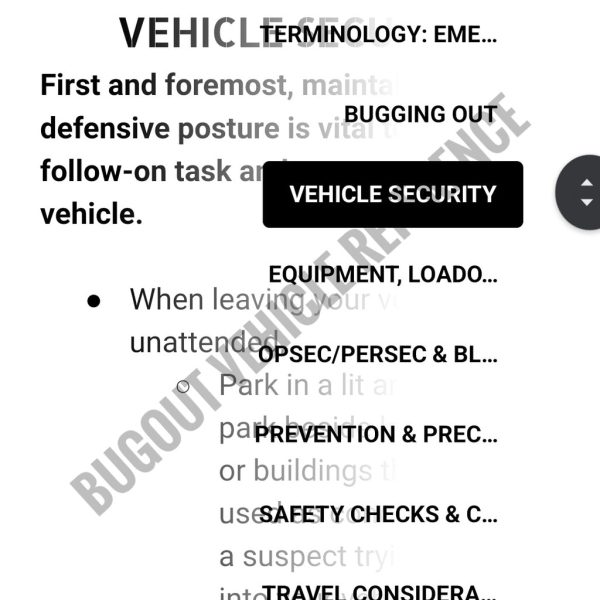 Bugout Vehicle Reference - Vehicular Prepping and Operation For Discount