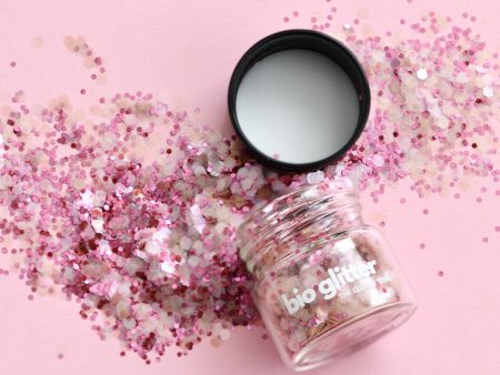 The Glitter Tribe - Biodegradable Glitter Glass Jar - Strawberry Milkshake (10g) For Cheap