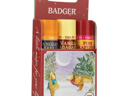 Badger - Red Lip Balm Trio on Sale