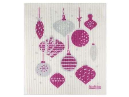 Retro Kitchen - Biodegradable Dish Cloth - Christmas Baubles Fashion