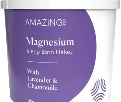 Amazing Oils - Magnesium Sleep Bath Flakes - Lavender and Chamomile (2kg) For Discount