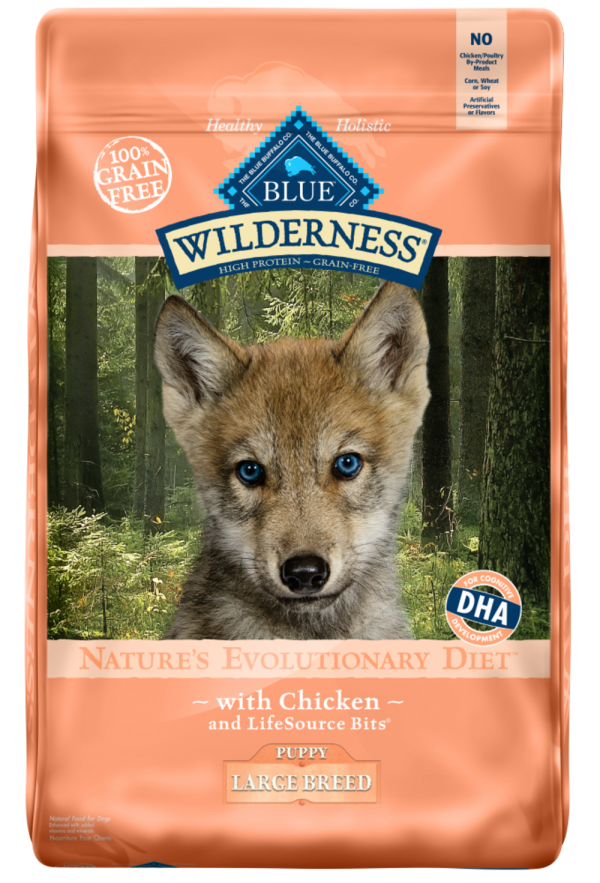 Blue Buffalo Wilderness Large Breed Puppy Grain-Free Chicken Recipe Dry Dog Food Fashion