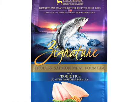 Zignature Trout & Salmon Meal Formula Dry Dog Food Hot on Sale