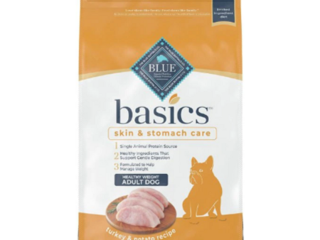 Blue Buffalo Basics Adult Skin & Stomach Care Healthy Weight Turkey & Potato Recipe Dry Dog Food Online now