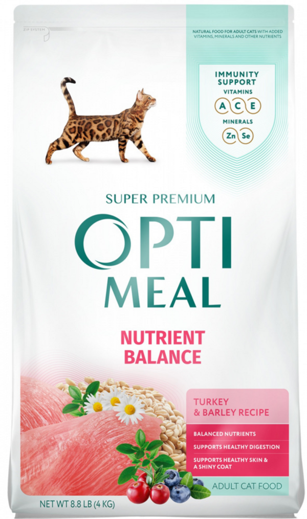 Optimeal Nutrient Balance Turkey & Barley Recipe Adult Cat Dry Food on Sale