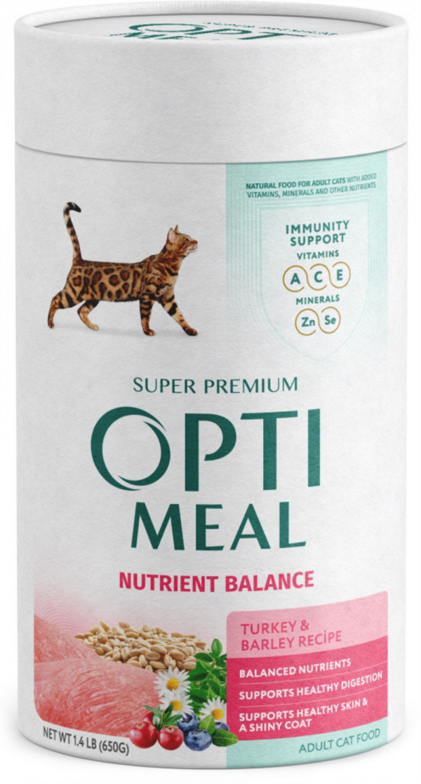 Optimeal Nutrient Balance Turkey & Barley Recipe Adult Cat Dry Food on Sale